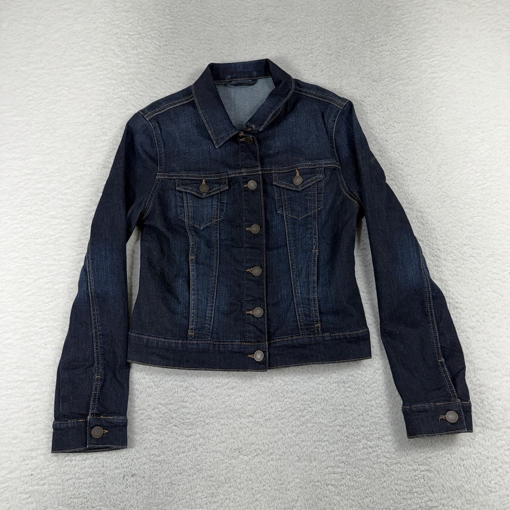 MAVI Samantha blue denim jean jacket stretch Medium western casual Excellent